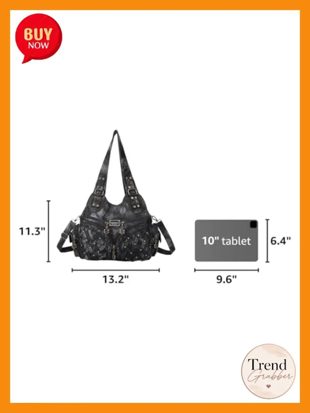 Large Faux Leather Hobo Tote Shoulder Bag for Women, PU Purse